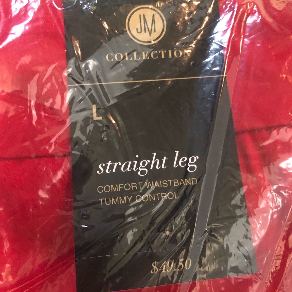 Red straight leg tummy control NEW SIZE LARGE